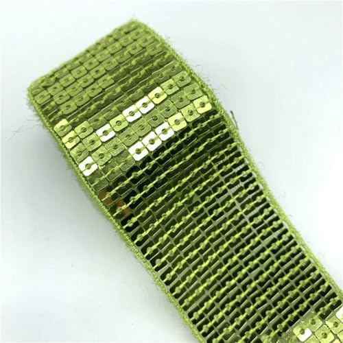 5 Yards 38 mm Paillettenband Spitzenbesatz Pailletten-Nähstoff für Kleider, Kleidung, Kopfschmuck, Brauthochzeit, Nähzubehör-17-5 Yards von ZFISH