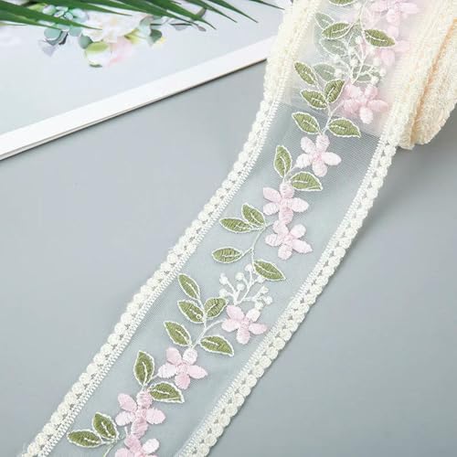 5 Yards Blumenstickerei-Spitzenband zur Schleifenherstellung, Kleidungsdekor, Nähstoff, Bastelbedarf, Handarbeitszubehör, 13-5 Yards 5 Yards Blumenstickerei-Spitzenband zur Schleifenherstellung, Kleidungsdekor, Nähstoff, Bastelbedarf, Handarbeitszubehör, 13-5 Yards von ZFISH