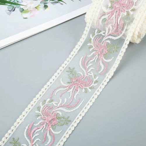 5 Yards Blumenstickerei-Spitzenband zur Schleifenherstellung, Kleidungsdekor, Nähstoff, Bastelbedarf, Handarbeitszubehör, 5-5 Yards 5 Yards Blumenstickerei-Spitzenband zur Schleifenherstellung, Kleidungsdekor, Nähstoff, Bastelbedarf, Handarbeitszubehör, 5-5 Yards von ZFISH