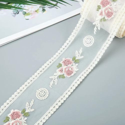 5 Yards Blumenstickerei-Spitzenband zur Schleifenherstellung, Kleidungsdekor, Nähstoff, Bastelbedarf, Handarbeitszubehör, 6–5 Yards 5 Yards Blumenstickerei-Spitzenband zur Schleifenherstellung, Kleidungsdekor, Nähstoff, Bastelbedarf, Handarbeitszubehör, 6–5 Yards von ZFISH