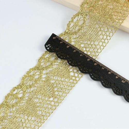5 cm breit, 10 Yards, Goldfaden, gestricktes Spitzenband, Besätze für Hochzeiten, Partys, Heimdekoration, DIY, handgefertigte Patchwork-Spitze, Lieferant-Gold-10 Yards 5 cm breit, 10 Yards, Goldfaden, gestricktes Spitzenband, Besätze für Hochzeiten, Partys, Heimdekoration, DIY, handgefertigte Patchwork-Spitze, Lieferant-Gold-10 Yards von ZFISH