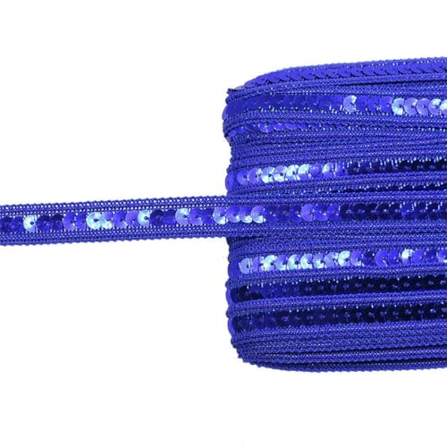 5 m 12 mm glänzendes Paillettenband, Spitzenbesatz, Stoff für Kleider, Kleidung, handgefertigt, Basteln, Spitzenband, Stoff, Kleidungsstücke, Nähzubehör, B09, 5 Meter von ZFISH