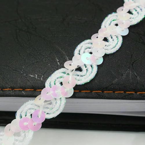 5 m Paillettenspitze, gebogene Spitze, Stoffbesatz, DIY, Nähen, Basteln, Kleidungszubehör, glänzende Perlen, Paillettenbänder, Hochzeitsdekoration-A06- 5 m Paillettenspitze, gebogene Spitze, Stoffbesatz, DIY, Nähen, Basteln, Kleidungszubehör, glänzende Perlen, Paillettenbänder, Hochzeitsdekoration-A06- von ZFISH