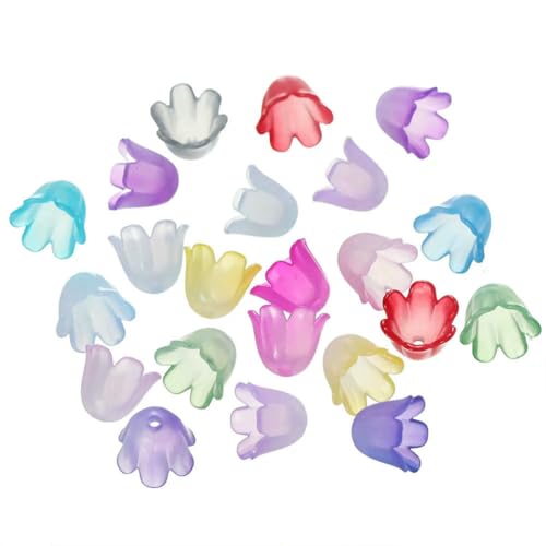 50/100 Stück Lilienblume Farbverlauf Acrylperlenkappen Lose Quastenperlen Tablett für DIY Schmuckherstellung Zubehör-Gemischte Farbe-100 Stück 50/100 Stück Lilienblume Farbverlauf Acrylperlenkappen Lose Quastenperlen Tablett für DIY Schmuckherstellung Zubehör-Gemischte Farbe-100 Stück von ZFISH