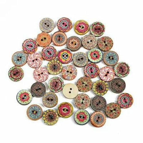 50 Stück 3 Größen Natürliche Holzknöpfe Runde Spiral-Nähknöpfe Scrapbooking 2 Löcher Nähzubehör für Kinder-15 mm 50 Stück 3 Größen Natürliche Holzknöpfe Runde Spiral-Nähknöpfe Scrapbooking 2 Löcher Nähzubehör für Kinder-15 mm von ZFISH