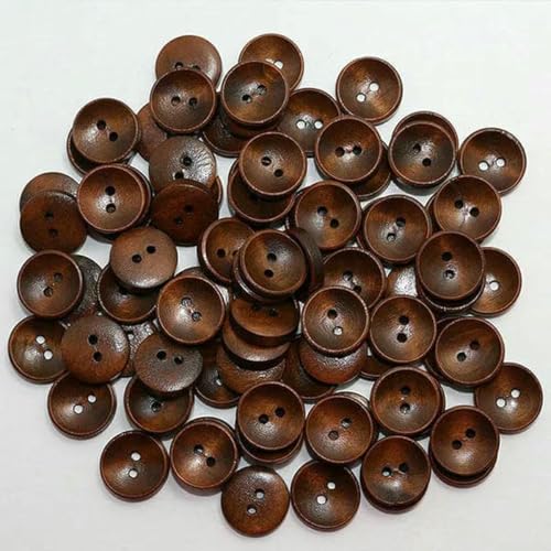 50 Stück Holzknöpfe zum Nähen, Scrapbooking, runde Schüssel, zwei Löcher, 15 mm Durchmesser, Costura Botones, Dekorieren, Bottoni, Botões-2 50 Stück Holzknöpfe zum Nähen, Scrapbooking, runde Schüssel, zwei Löcher, 15 mm Durchmesser, Costura Botones, Dekorieren, Bottoni, Botões-2 von ZFISH