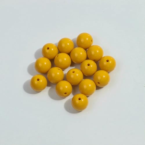 50 g/Los Acryl 4/5/8/10/12/14/16 mm bunte runde Abstandshalter lose Perle für DIY Armband Halskette Kette Schmuckherstellung Zubehör-gelb-10 mm 50 g ca. 90 Stück 50 g/Los Acryl 4/5/8/10/12/14/16 mm bunte runde Abstandshalter lose Perle für DIY Armband Halskette Kette Schmuckherstellung Zubehör-gelb-10 mm 50 g ca. 90 Stück von ZFISH