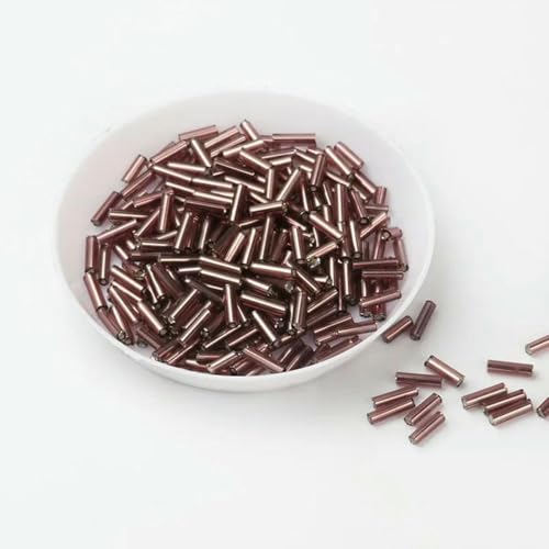 500 g/Packung, 6 mm, Silberkern, tschechische Glasperlen, Tube für Schmuck, Bekleidungszubehör, Perlen für Kleidung, Kaffee von ZFISH