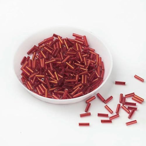 500 g/Packung, 6 mm, Silberkern, tschechische Glasperlen, Tube für Schmuck, Bekleidungszubehör, Perlen für Kleidung, Rot 500 g/Packung, 6 mm, Silberkern, tschechische Glasperlen, Tube für Schmuck, Bekleidungszubehör, Perlen für Kleidung, Rot von ZFISH