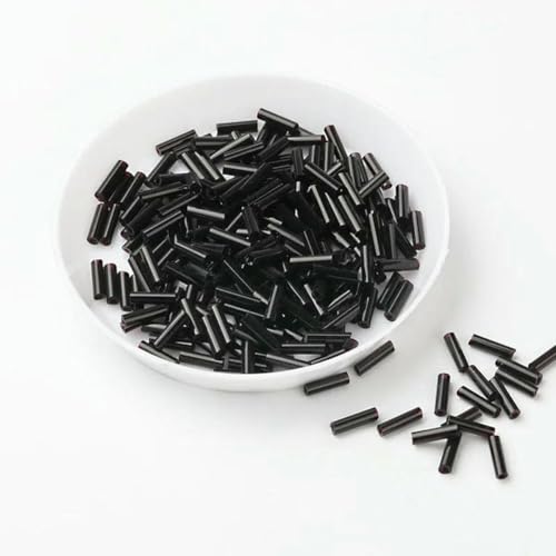 500 g/Packung, 6 mm, Silberkern, tschechische Glasperlen, Tube für Schmuck, Bekleidungszubehör, Perlen für Kleidung, Schwarz 500 g/Packung, 6 mm, Silberkern, tschechische Glasperlen, Tube für Schmuck, Bekleidungszubehör, Perlen für Kleidung, Schwarz von ZFISH