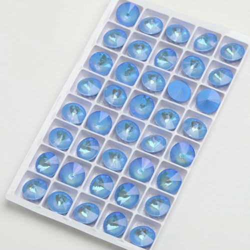 8–14,0 mm, 1122 Strasssteine, Glitzer, Mokka, Nailart-Anhänger, runde Glaskristalle, Strass-Pointback, lose Strasssteine, Saphir MI, 12 mm, 10 Stück 8–14,0 mm, 1122 Strasssteine, Glitzer, Mokka, Nailart-Anhänger, runde Glaskristalle, Strass-Pointback, lose Strasssteine, Saphir MI, 12 mm, 10 Stück von ZFISH