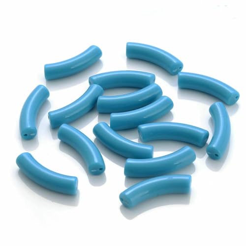 8 mm 12 mm 5/10 Stück bunte gebogene Rohrperlen, gebogene Acrylrohrperlen für DIY-Armbänder, Ohrringe, Anhänger, Schmuckherstellung, Zubehör – 8 mm 12 von ZFISH