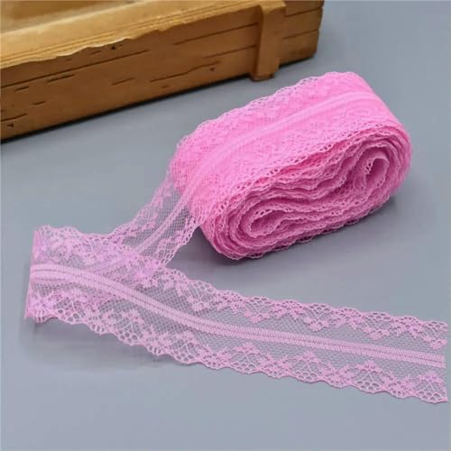 9,1 m Spitzenband, 40 mm breit, weißer afrikanischer Stoff zum Nähen von Kleidung, bestickte Spitze zum Basteln, Besatz von Unterwäsche, DIY-Tüll-Dunkelrosa-9,1 m 9,1 m Spitzenband, 40 mm breit, weißer afrikanischer Stoff zum Nähen von Kleidung, bestickte Spitze zum Basteln, Besatz von Unterwäsche, DIY-Tüll-Dunkelrosa-9,1 m von ZFISH