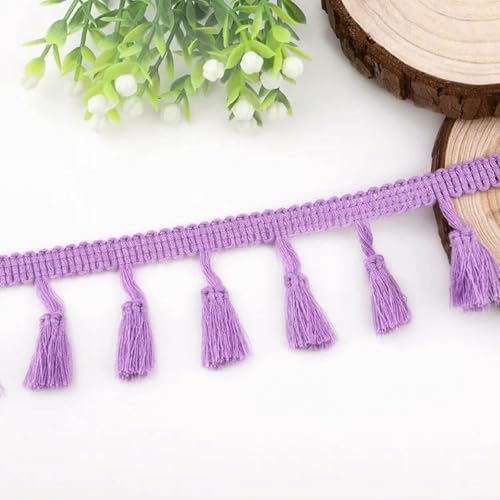 9,1 m Spitzenband, Quaste, Fransen, Baumwolle, ethnisches Spitzenbesatzband, Nähen, Kleid, Kleidungsstück, Vorhang, DIY, handgefertigtes Bastelzubehör, 19 Hellviolett, 4,5 m 9,1 m Spitzenband, Quaste, Fransen, Baumwolle, ethnisches Spitzenbesatzband, Nähen, Kleid, Kleidungsstück, Vorhang, DIY, handgefertigtes Bastelzubehör, 19 Hellviolett, 4,5 m von ZFISH