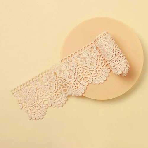 Buntes, ausgehöhltes, mit Blumen besticktes Spitzenband, DIY-Bekleidung, Nähstoff, 10 cm breit, handgefertigt, wasserlösliches Spitzenband, Aprikose, 2 Meter Länge Buntes, ausgehöhltes, mit Blumen besticktes Spitzenband, DIY-Bekleidung, Nähstoff, 10 cm breit, handgefertigt, wasserlösliches Spitzenband, Aprikose, 2 Meter Länge von ZFISH