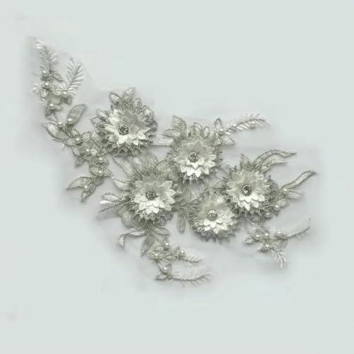 Damenbekleidung Stickerei Perle Strass Nähen 3D dreidimensionale Blumen DIY liefert Zubehör 1 Stück zu verkaufen-Stil 4 (1 Stück)- zeigen von ZFISH