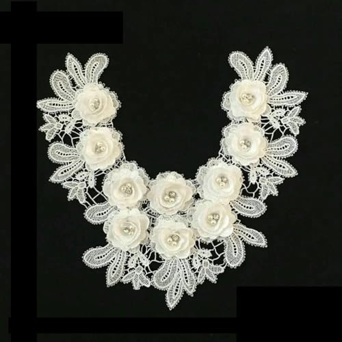 Damenbekleidung Stickerei Perle Strass Nähen 3D dreidimensionale Blumen DIY liefert Zubehör 1 Stück zu verkaufen-Stil 5 (1 Stück)- zeigen von ZFISH