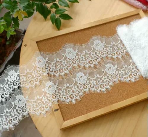 Doppelter Wimpernbesatz für Hochzeiten, französischer Spitzenbesatz, Farben, 3 m lang, 16 cm breit – 3,0 Meter Doppelter Wimpernbesatz für Hochzeiten, französischer Spitzenbesatz, Farben, 3 m lang, 16 cm breit – 3,0 Meter von ZFISH