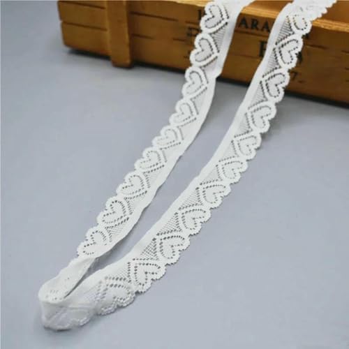 Elastisches Spitzenband, elastischer Besatz, DIY-Bastelarbeiten, afrikanischer Spitzenstoff zum Nähen von Kleidung, Unterwäsche, Bastelzubehör, Weiß, 9,1 m Elastisches Spitzenband, elastischer Besatz, DIY-Bastelarbeiten, afrikanischer Spitzenstoff zum Nähen von Kleidung, Unterwäsche, Bastelzubehör, Weiß, 9,1 m von ZFISH