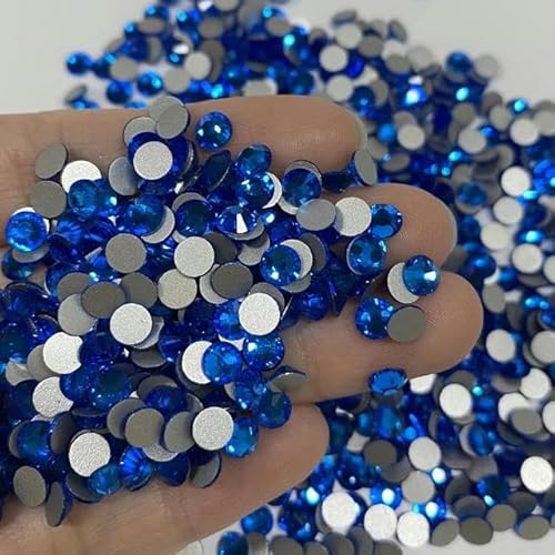 Glas-Strasssteine mit flacher Rückseite, Glitzer-Kristall-AB-Steine, zum Aufkleben, Strass-Strasssteine für Nagelkunst, Kleidungsdekoration, 12 Capriblau, SS20, 1440 Stü Glas-Strasssteine mit flacher Rückseite, Glitzer-Kristall-AB-Steine, zum Aufkleben, Strass-Strasssteine für Nagelkunst, Kleidungsdekoration, 12 Capriblau, SS20, 1440 Stü von ZFISH