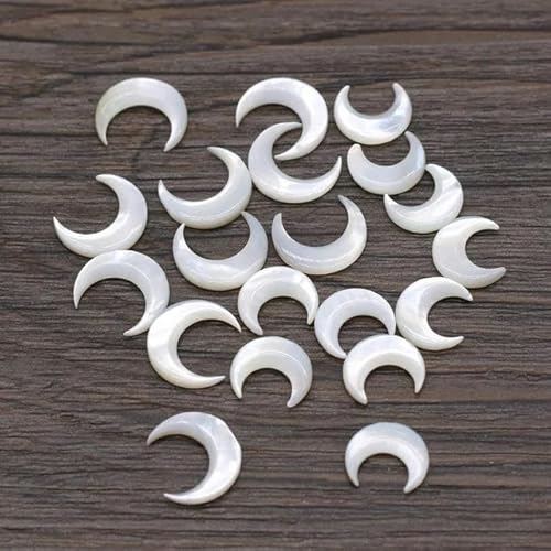 Großhandel, natürliche Perlmutt-Muschelperlen, Mondform, lose Perlen zur Schmuckherstellung für Damen, Halsketten, Ohrringe, Zubehör-Mond-12x12mm Großhandel, natürliche Perlmutt-Muschelperlen, Mondform, lose Perlen zur Schmuckherstellung für Damen, Halsketten, Ohrringe, Zubehör-Mond-12x12mm von ZFISH