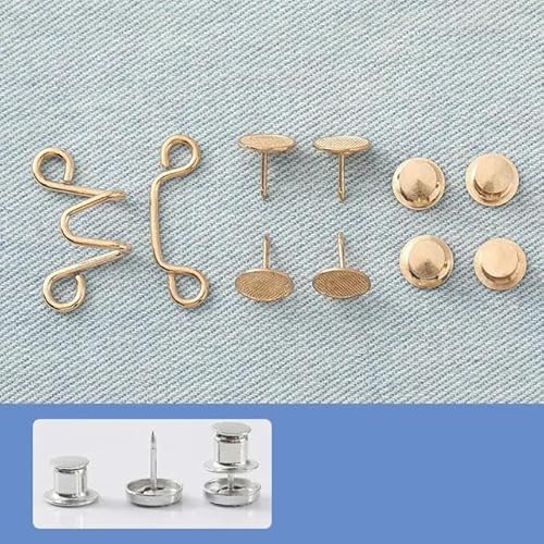 Jeansknopfnadeln, Nägel, Metallknöpfe, abnehmbare Hosenclips, Knöpfe, DIY-Taillenspanner, Kleidungsschnallen, Nähwerkzeuge, Typ D, 2er-Set Jeansknopfnadeln, Nägel, Metallknöpfe, abnehmbare Hosenclips, Knöpfe, DIY-Taillenspanner, Kleidungsschnallen, Nähwerkzeuge, Typ D, 2er-Set von ZFISH