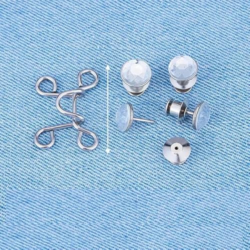 Jeansknopfnadeln, Nägel, Metallknöpfe, abnehmbare Hosenclips, Knöpfe, DIY-Taillenspanner, Kleidungsschnallen, Nähwerkzeuge, Typ H, 2er-Set Jeansknopfnadeln, Nägel, Metallknöpfe, abnehmbare Hosenclips, Knöpfe, DIY-Taillenspanner, Kleidungsschnallen, Nähwerkzeuge, Typ H, 2er-Set von ZFISH