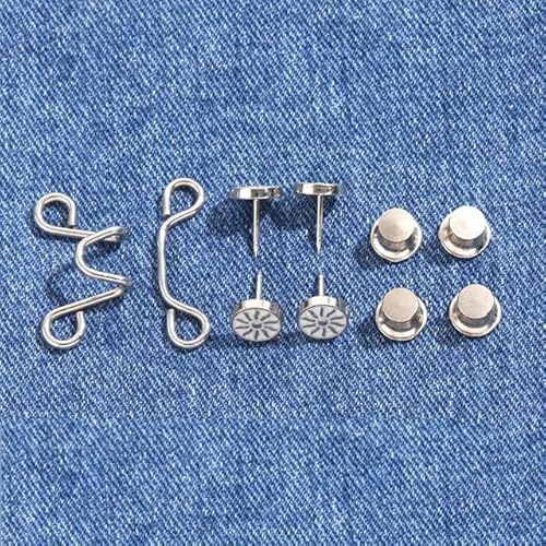 Jeansknopfnadeln, Nägel, Metallknöpfe, abnehmbare Hosenclips, Knöpfe, DIY-Taillenspanner, Kleidungsschnallen, Nähwerkzeuge, Typ J, 4er-Set Jeansknopfnadeln, Nägel, Metallknöpfe, abnehmbare Hosenclips, Knöpfe, DIY-Taillenspanner, Kleidungsschnallen, Nähwerkzeuge, Typ J, 4er-Set von ZFISH
