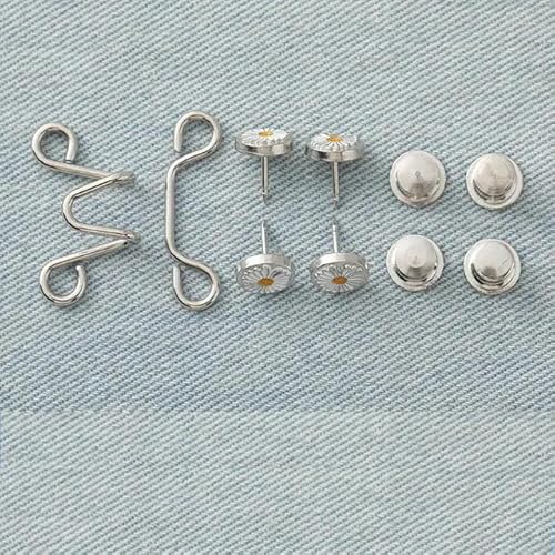 Jeansknopfnadeln, Nägel, Metallknöpfe, abnehmbare Hosenclips, Knöpfe, DIY-Taillenspanner, Kleidungsschnallen, Nähwerkzeuge, Typ L, 2er-Set von ZFISH