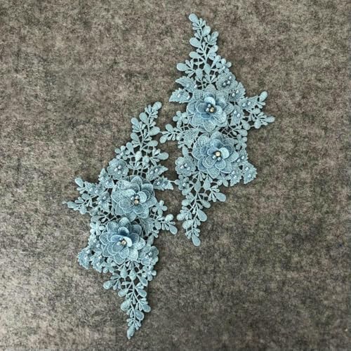 Mehrfarbiges Paar Blumenausschnitt ABS Perlen 3D Strass Stickerei Spitze Kleid Stoff DIY Nähen Hochzeit Applikation Zubehör-YL1884 Mehrfarbiges Paar Blumenausschnitt ABS Perlen 3D Strass Stickerei Spitze Kleid Stoff DIY Nähen Hochzeit Applikation Zubehör-YL1884 von ZFISH