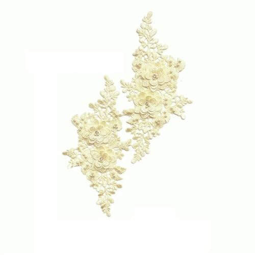 Mehrfarbiges Paar Blumenausschnitt ABS Perlen 3D Strass Stickerei Spitze Kleid Stoff DIY Nähen Hochzeit Applikation Zubehör-YL2399 Mehrfarbiges Paar Blumenausschnitt ABS Perlen 3D Strass Stickerei Spitze Kleid Stoff DIY Nähen Hochzeit Applikation Zubehör-YL2399 von ZFISH