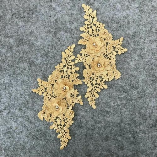 Mehrfarbiges Paar Blumenausschnitte ABS-Perlen 3D-Strass-Stickerei Spitzenkleid Stoff DIY Nähen Hochzeit Applikation Zubehör-YL1879 Mehrfarbiges Paar Blumenausschnitte ABS-Perlen 3D-Strass-Stickerei Spitzenkleid Stoff DIY Nähen Hochzeit Applikation Zubehör-YL1879 von ZFISH