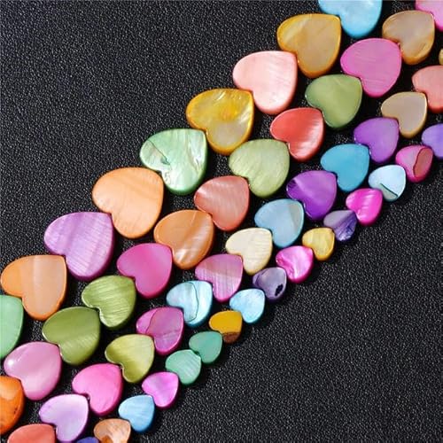 Natürliche Muschel-Herzperlen, 6 8 10 12 mm, mehrfarbig, lose Perlmutt-Herzperlen zur Schmuckherstellung, DIY-Armband, Halskette, bunt, 6 mm Natürliche Muschel-Herzperlen, 6 8 10 12 mm, mehrfarbig, lose Perlmutt-Herzperlen zur Schmuckherstellung, DIY-Armband, Halskette, bunt, 6 mm von ZFISH