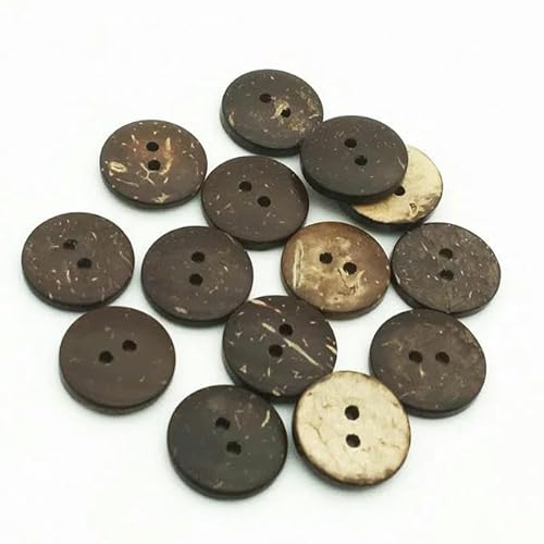 Natürlicher, umweltfreundlicher Kokosnussschalen-Holzknopf/Basteln für Kleidung, 2 Löcher, Kinder, Scrapbook, dekoratives Nähzubehör, 15 mm, 30 Stück Natürlicher, umweltfreundlicher Kokosnussschalen-Holzknopf/Basteln für Kleidung, 2 Löcher, Kinder, Scrapbook, dekoratives Nähzubehör, 15 mm, 30 Stück von ZFISH