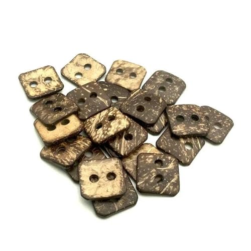 Natürlicher, umweltfreundlicher Kokosnussschalen-Holzknopf/Basteln für Kleidung, 2 Löcher, Kinder, Scrapbook, dekoratives Nähzubehör, 25 x 25 mm, 10 Stück Natürlicher, umweltfreundlicher Kokosnussschalen-Holzknopf/Basteln für Kleidung, 2 Löcher, Kinder, Scrapbook, dekoratives Nähzubehör, 25 x 25 mm, 10 Stück von ZFISH