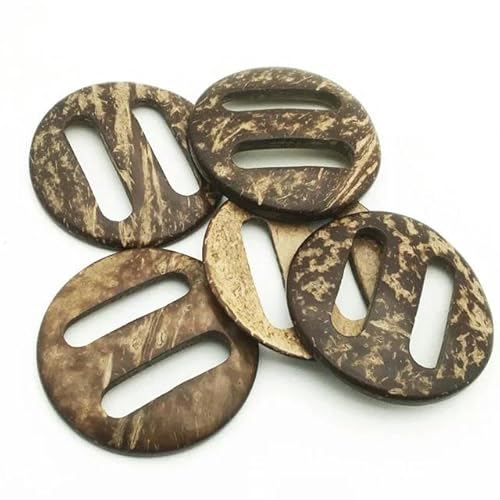 Natürlicher, umweltfreundlicher Kokosnussschalen-Holzknopf/Basteln für Kleidung, 2 Löcher, Kinder, Scrapbook, dekoratives Nähzubehör, 57 mm, 5 Stück Natürlicher, umweltfreundlicher Kokosnussschalen-Holzknopf/Basteln für Kleidung, 2 Löcher, Kinder, Scrapbook, dekoratives Nähzubehör, 57 mm, 5 Stück von ZFISH