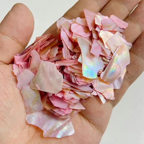 Natürlicher Glitzer, Abalone-Muschelfragmente, Scheibenflocken für Nagelkunst-Dekoration, Charm-Scheiben, DIY-Zubehör, UV-Rahmen, Harzschmuck, Nr. 3, 1 Box von ZFISH
