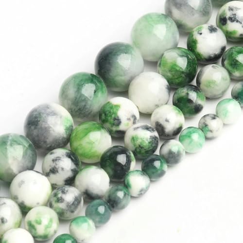 Natursteine, grüner Achat, Jade, Jaspis, Tigerauge, Perlen, rund, lose Schmuckperlen zur Herstellung von Armbändern, DIY-Zubehör, 15 Zoll, Jade, 02–6 mm, ca. 61 Stück Natursteine, grüner Achat, Jade, Jaspis, Tigerauge, Perlen, rund, lose Schmuckperlen zur Herstellung von Armbändern, DIY-Zubehör, 15 Zoll, Jade, 02–6 mm, ca. 61 Stück von ZFISH