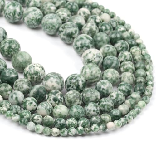 Natursteinperlen 4–10 mm, Achate, Tigeraugen, Jade, Rosenquarz, Jaspis, runde Perlen zur Schmuckherstellung, DIY-Armband, grün gefleckt, 6 mm, 60 Stück Perlen Natursteinperlen 4–10 mm, Achate, Tigeraugen, Jade, Rosenquarz, Jaspis, runde Perlen zur Schmuckherstellung, DIY-Armband, grün gefleckt, 6 mm, 60 Stück Perlen von ZFISH