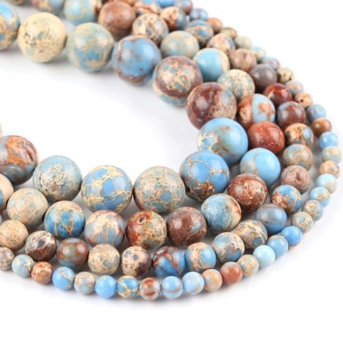 Natursteinperlen 4–10 mm, Achate, Tigeraugen, Jade, Rosenquarz, Jaspis, runde Perlen zur Schmuckherstellung, DIY-Armband – blauer Sedimentjaspis – 8 mm, 45 Stück Perlen Natursteinperlen 4–10 mm, Achate, Tigeraugen, Jade, Rosenquarz, Jaspis, runde Perlen zur Schmuckherstellung, DIY-Armband – blauer Sedimentjaspis – 8 mm, 45 Stück Perlen von ZFISH