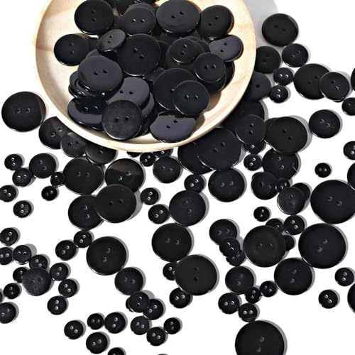 Neue 9,10,11,15,18,20,23,25mm Harz Nähen Kleidung Schwarze Knöpfe Scrapbooking Runde Zwei Löcher Botones Bottoni Botoes-10mm 100 stück Neue 9,10,11,15,18,20,23,25mm Harz Nähen Kleidung Schwarze Knöpfe Scrapbooking Runde Zwei Löcher Botones Bottoni Botoes-10mm 100 stück von ZFISH