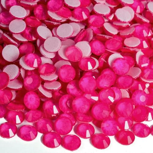 Neue Neon-Hotfix-Strasssteine SS6-SS30 aus Glas mit flacher Rückseite, Glitzer-Glas-Strasssteine für Brautkleider, Dunkelrosa Neon, SS20-1440 Stück Neue Neon-Hotfix-Strasssteine SS6-SS30 aus Glas mit flacher Rückseite, Glitzer-Glas-Strasssteine für Brautkleider, Dunkelrosa Neon, SS20-1440 Stück von ZFISH