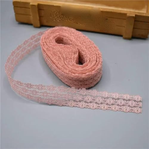 Neues 10 Yard weißes Spitzenband, 27 mm breite Borte, DIY-Handwerk, bestickte Netzkordel zum Nähen, Dekoration, afrikanischer Spitzenstoff, Muschelrosa, 10 Yards Neues 10 Yard weißes Spitzenband, 27 mm breite Borte, DIY-Handwerk, bestickte Netzkordel zum Nähen, Dekoration, afrikanischer Spitzenstoff, Muschelrosa, 10 Yards von ZFISH