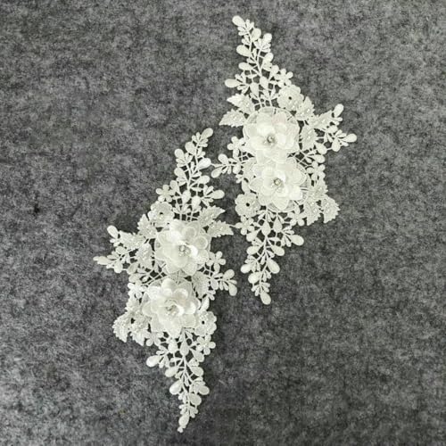 Paar Blumen Polyester Hohlkragen 3D Strass ABS Perle Kleid Wunderschöne DIY Spitze Handwerk Stickerei Applikation-Stil 1876-1D-L Paar Blumen Polyester Hohlkragen 3D Strass ABS Perle Kleid Wunderschöne DIY Spitze Handwerk Stickerei Applikation-Stil 1876-1D-L von ZFISH