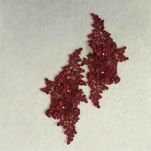 Paar Blumen Polyester Hohlkragen 3D Strass ABS Perle Kleid Wunderschöne DIY Spitze Handwerk Stickerei Applikation-Stil 1973-1D-L Paar Blumen Polyester Hohlkragen 3D Strass ABS Perle Kleid Wunderschöne DIY Spitze Handwerk Stickerei Applikation-Stil 1973-1D-L von ZFISH