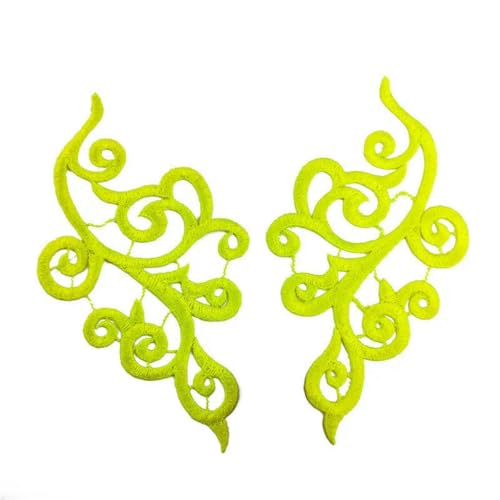 Paar schwarz gold weiß Fluo Farben Guipure Stickerei Applikation Zubehör DIY Spitzenkragen Spitze Stoff Patch JD103-Fluo Gelb-1 Paar Paar schwarz gold weiß Fluo Farben Guipure Stickerei Applikation Zubehör DIY Spitzenkragen Spitze Stoff Patch JD103-Fluo Gelb-1 Paar von ZFISH