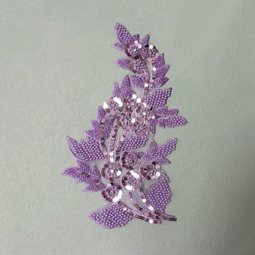 Pailletten stickerei Gaze nagel bohrer Perlen spitze nähen kragen dekoration kleidung einzelne blume-stil 3307-zeigen von ZFISH