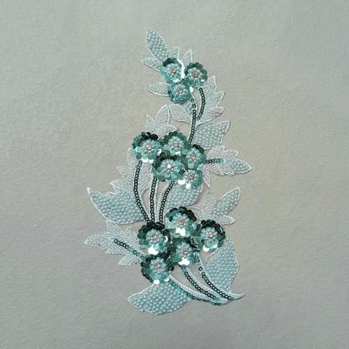 Pailletten stickerei Gaze nagel bohrer Perlen spitze nähen kragen dekoration kleidung einzelne blume-stil 3308-zeigen von ZFISH