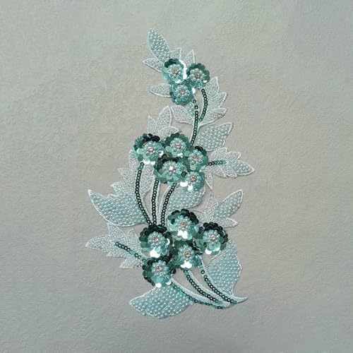 Pailletten stickerei Gaze nagel bohrer Perlen spitze nähen kragen dekoration kleidung einzelne blume-stil 3308-zeigen von ZFISH