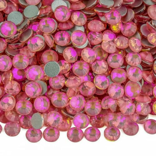 Pink Series Nicht-Hotfix-Strasssteine SS6-SS30 Nagel-Charm-Art Flatback-Kristalle Super-Glitzer-Glas-Strass für Heimwerker-Bastelarbeiten-Pink Rose Crystal-SS8-1440PCS Pink Series Nicht-Hotfix-Strasssteine SS6-SS30 Nagel-Charm-Art Flatback-Kristalle Super-Glitzer-Glas-Strass für Heimwerker-Bastelarbeiten-Pink Rose Crystal-SS8-1440PCS von ZFISH